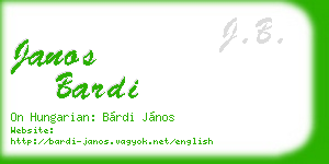 janos bardi business card